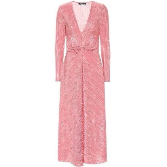 ROTATE Birger Christensen Number 7 Pleated Dress in Bridal Rose - Picture 9 of 14